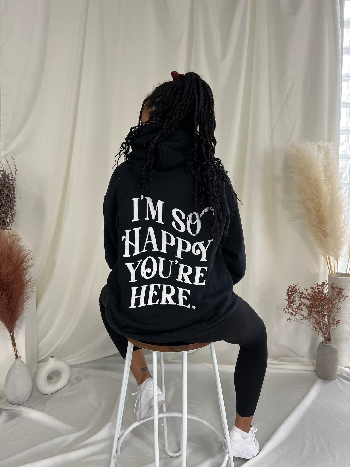 I’m So Happy You're Here Hoodie - Midnight