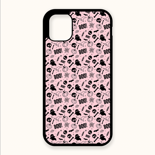 Pink and Black Boo Phone Case