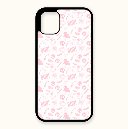 Pink and White Boo Phone Case