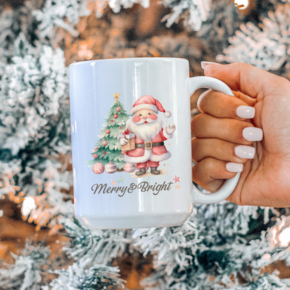 Vintage Merry and Bright Mug