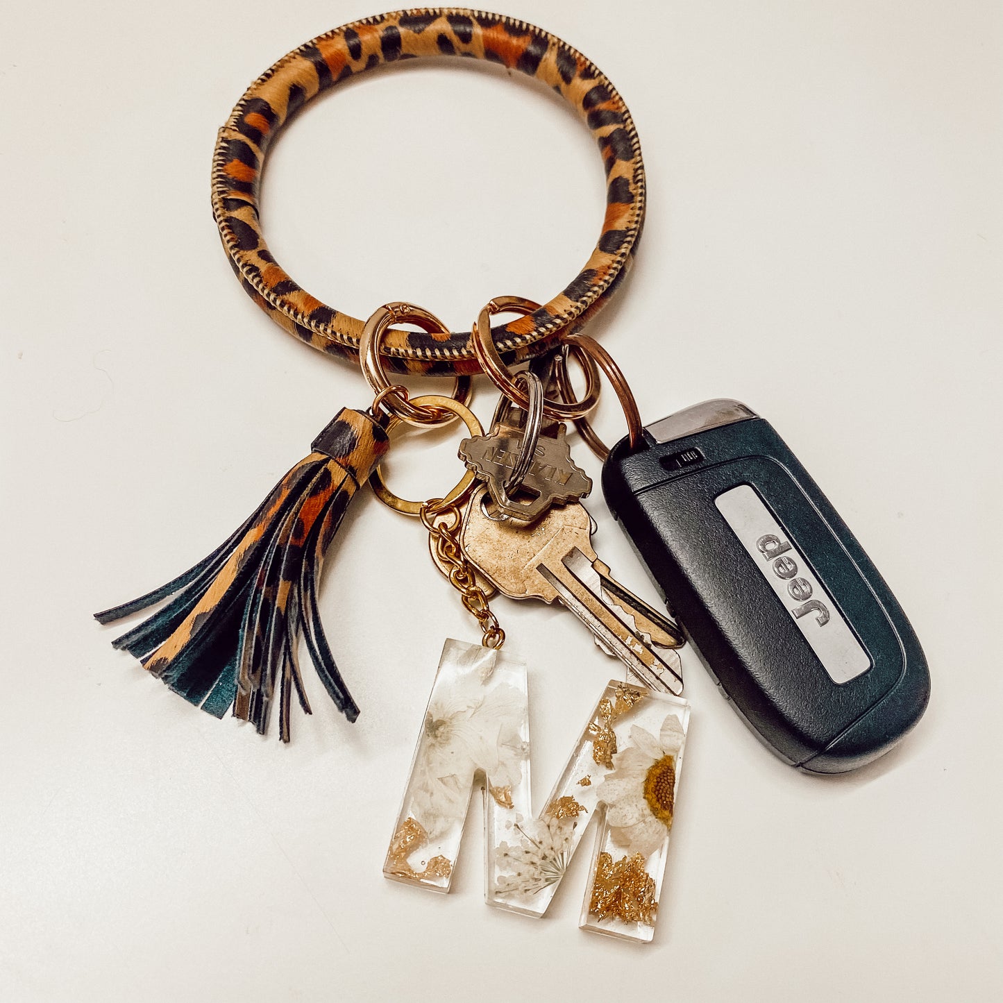 Cheetah Keychain Bangle