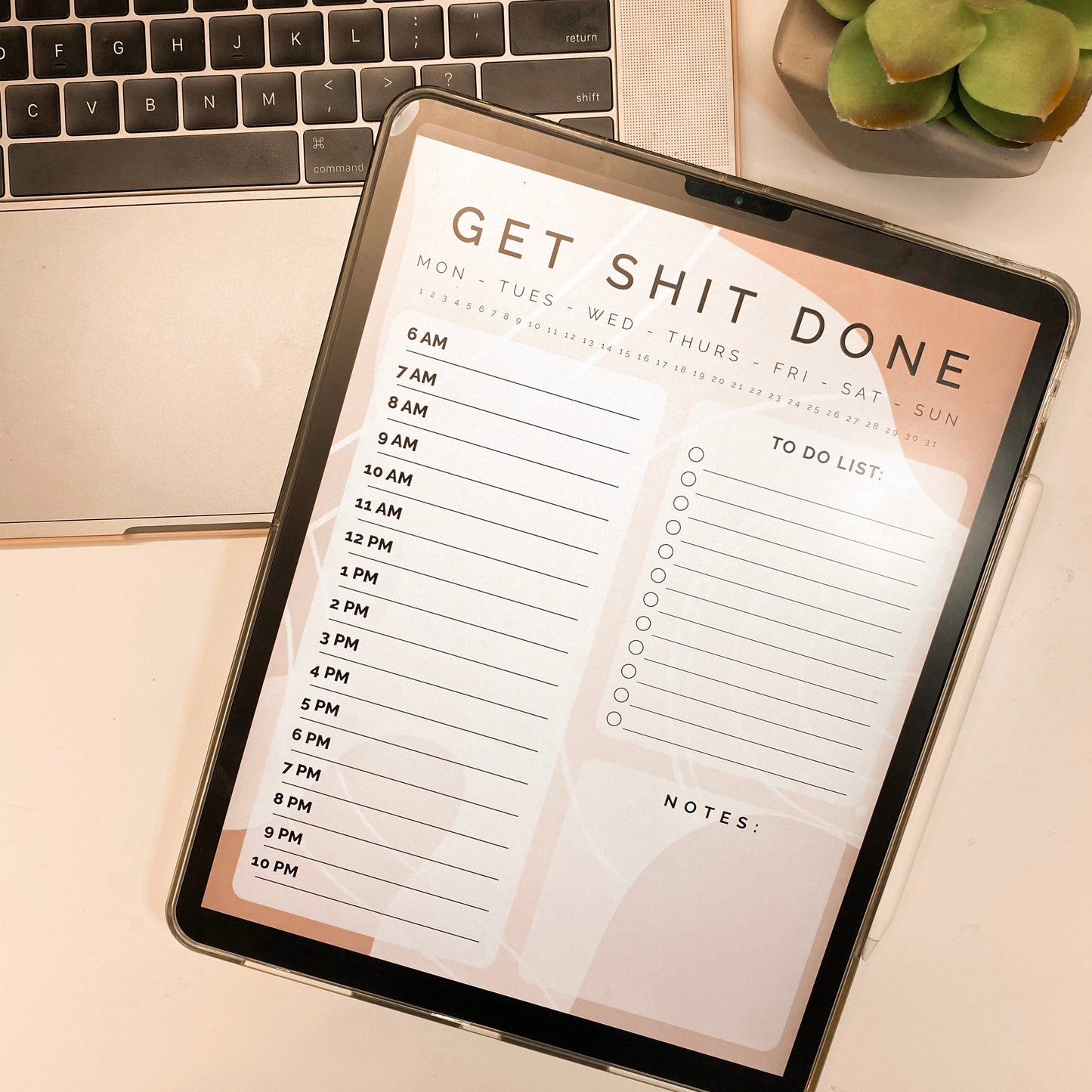Get Shit Done Daily Planner - Digital Download