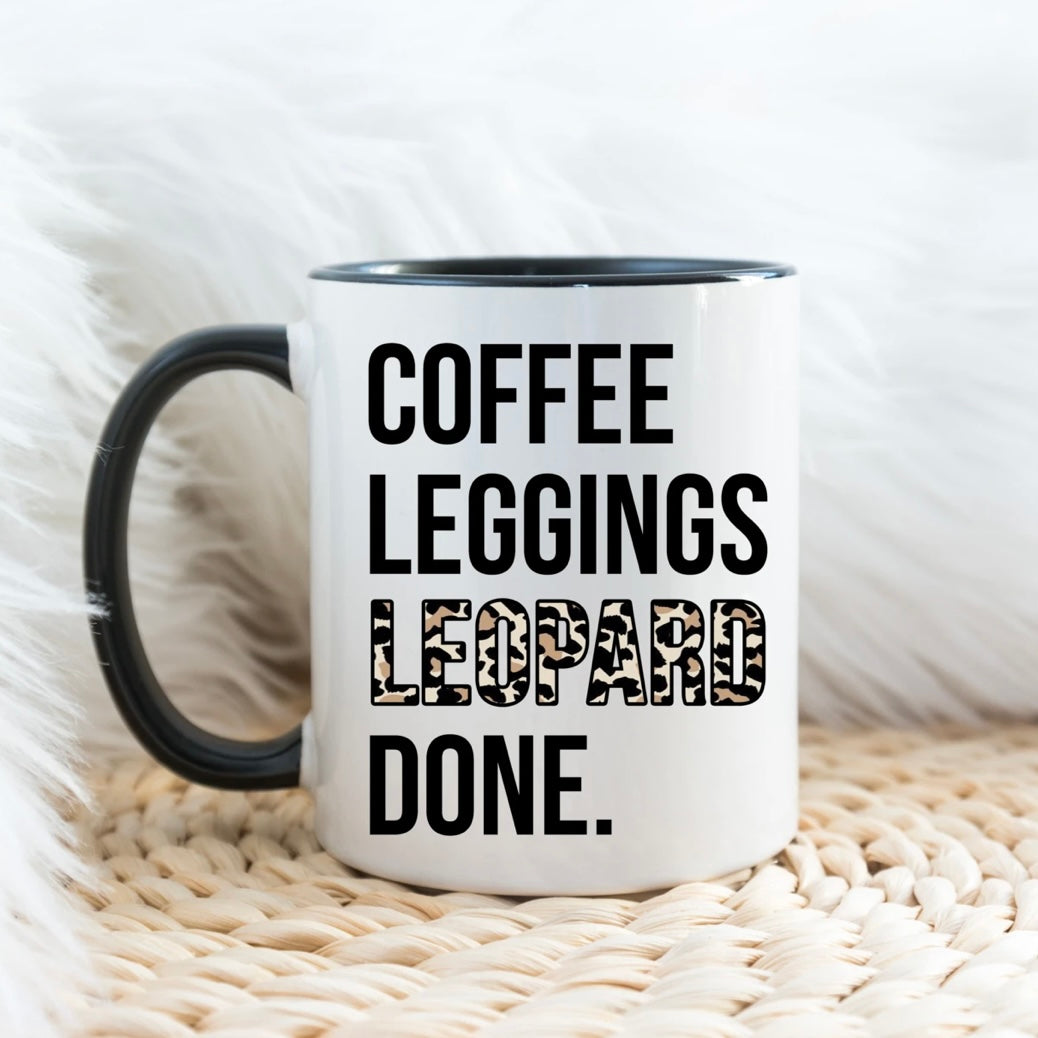 Coffee Leggings Leopard Mug