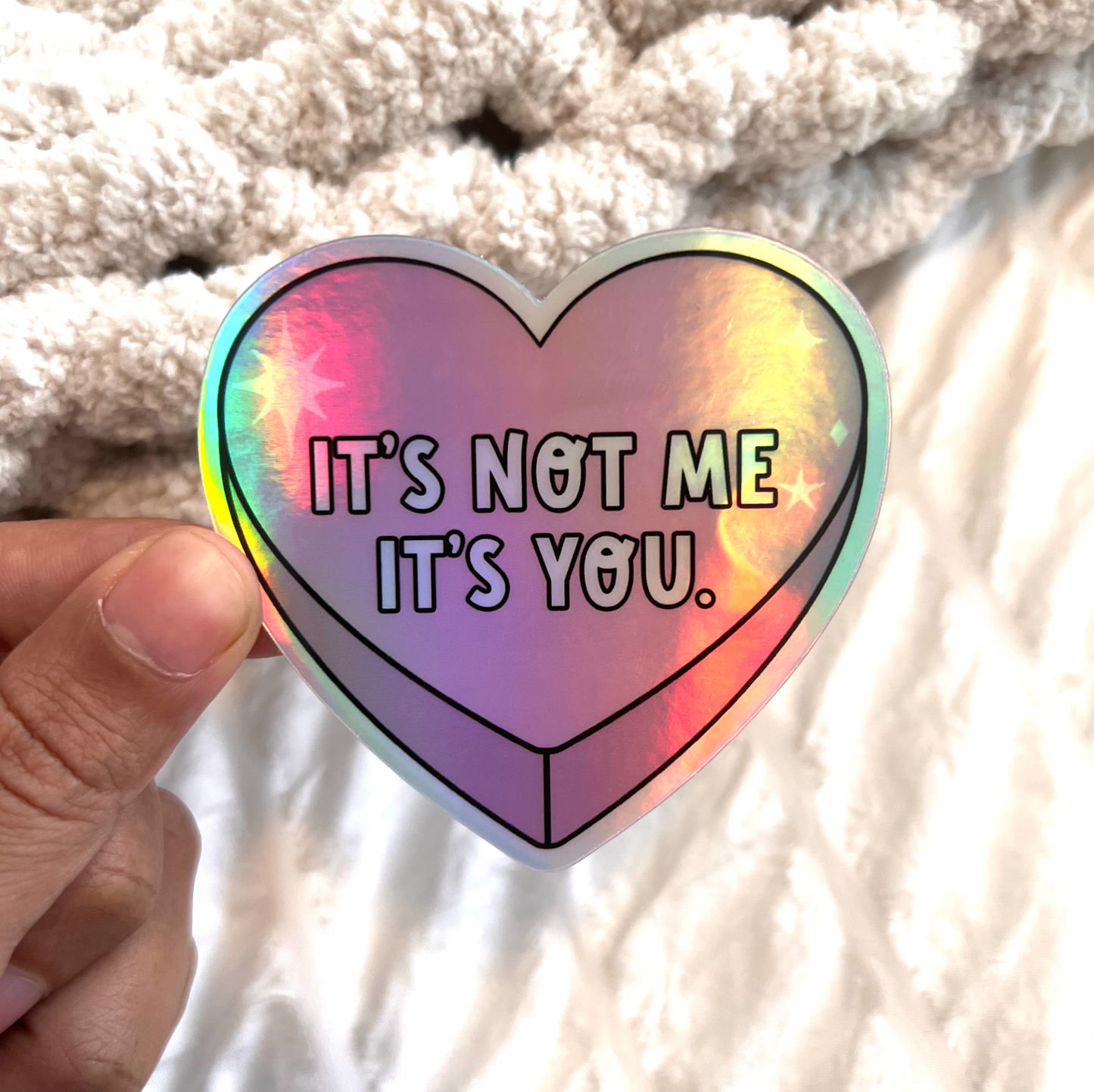 Holographic Heart Sticker