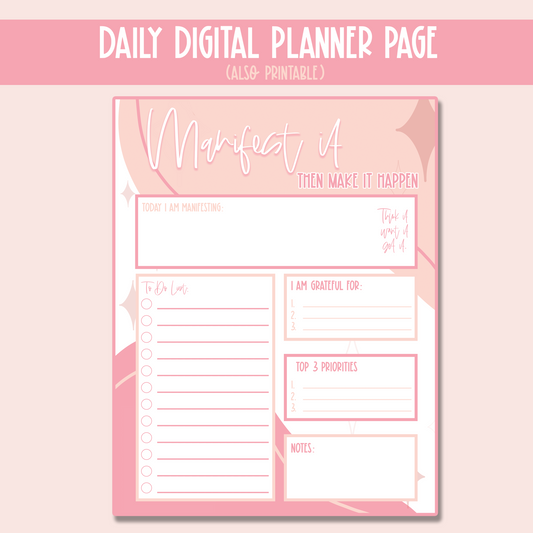 Manifest It Daily Planner - Digital Download