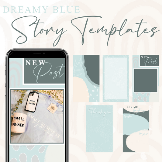 Dreamy Blue Story Templates