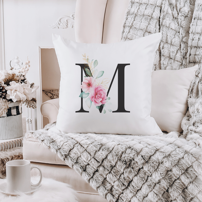 Floral Initial Pillow