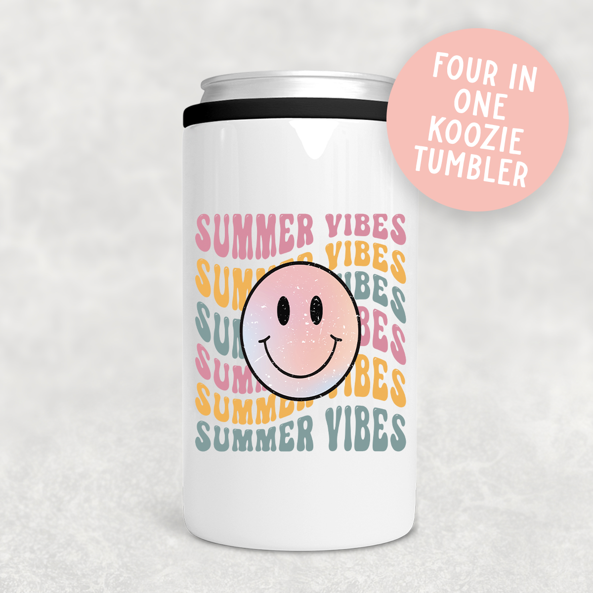 Summer Vibes Pink 4 in 1 Tumbler