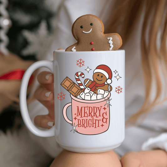 Merry and Bright Gingerbread Mug