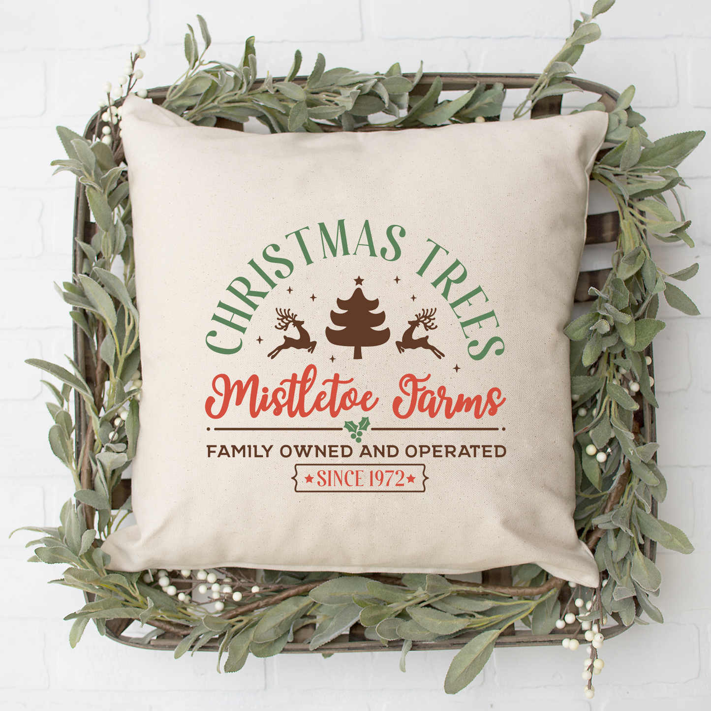 Mistletoe Farm Pillow
