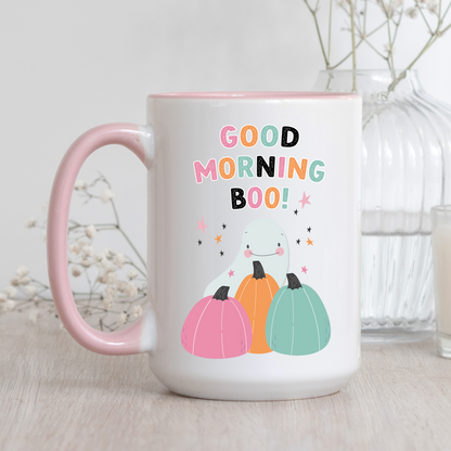 Good Morning Boo Pumpkin Mug