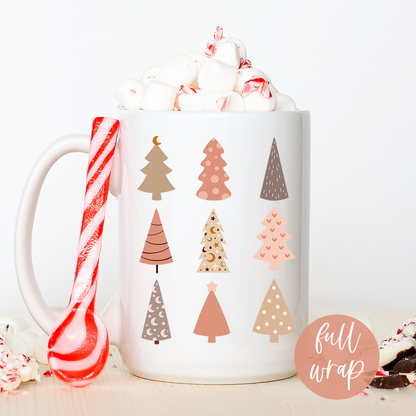 Boho Christmas Tree Full Wrap Mug