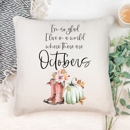 World With Octobers Pillow