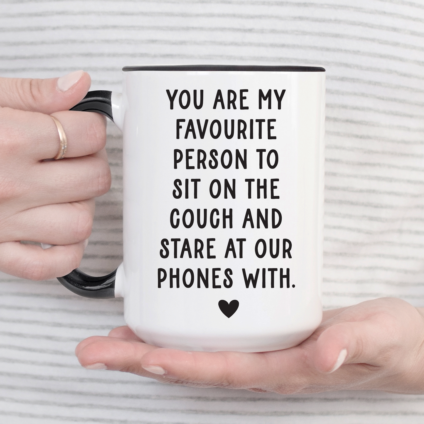 Stare At Our Phones Mug