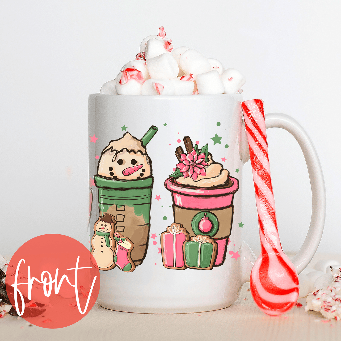 Pink Christmas Coffees Mug